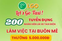 TUYỂN LÁI XE CHI NHÁNH LET'S GO TAXI BUÔN MÊ